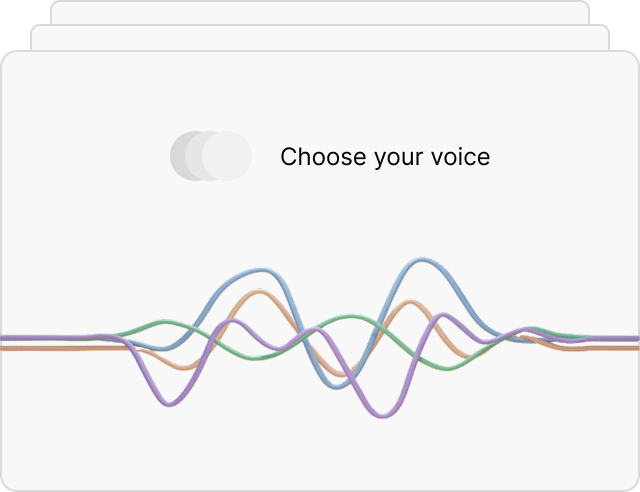 Stemkloningsinterface met audiogolfvormen die worden verwerkt om een AI-stem te maken die klinkt als jij